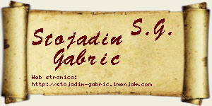 Stojadin Gabrić vizit kartica